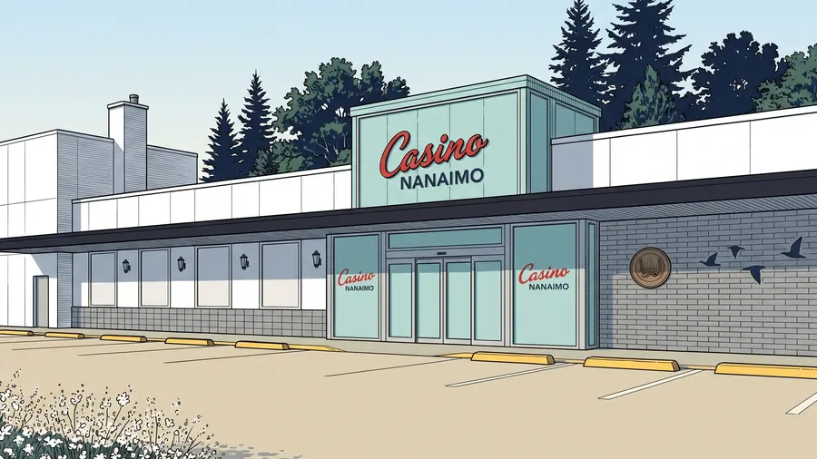 Casino Nanaimo entrance across the parking lot